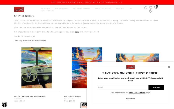 Screenshot of lasoniofineart.com