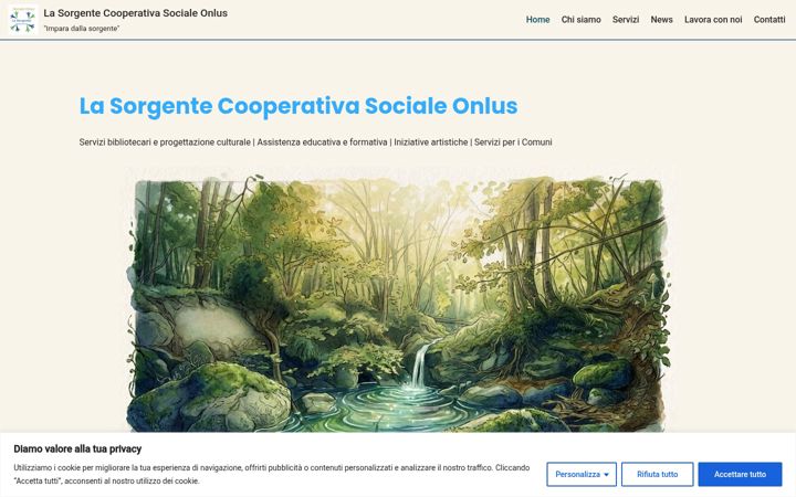 Screenshot of lasorgentecooperativa.it