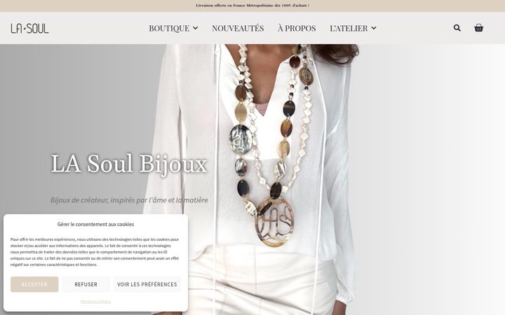 Screenshot of lasoulbijoux.com