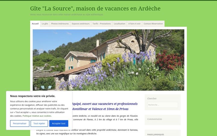 Screenshot of lasource-ardeche.com