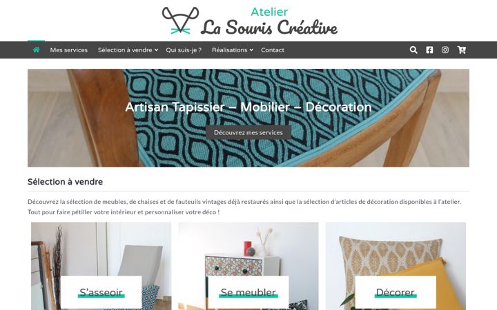 Screenshot of lasouriscreative.fr