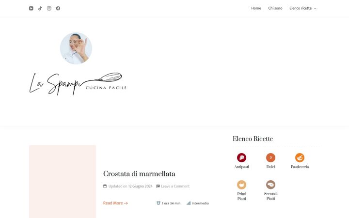 Screenshot of laspampicucinafacile.com