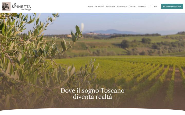 Screenshot of laspinettanelborgo.it
