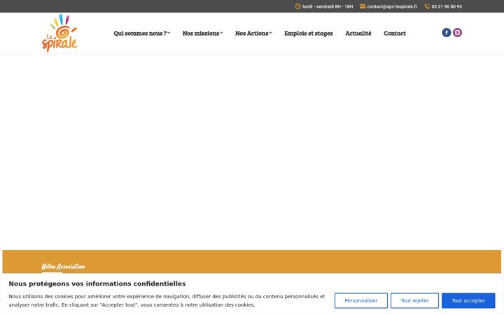 Screenshot of laspirale-asso.fr