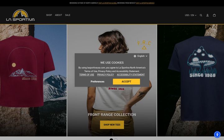 Screenshot of lasportivausa.com