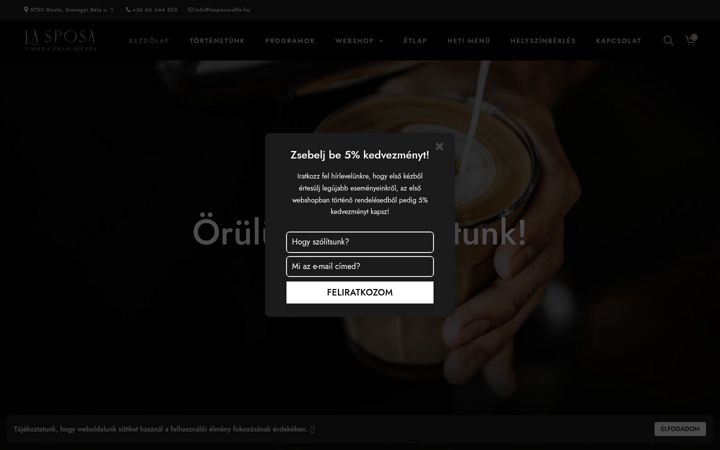 Screenshot of lasposacaffe.hu