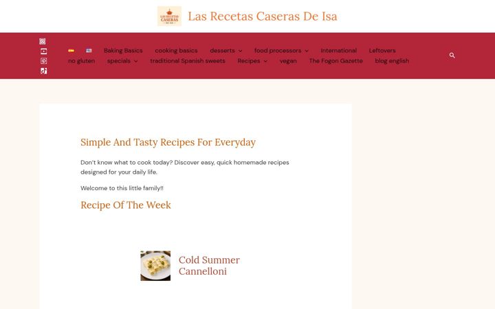 Screenshot of lasrecetascaserasdeisa.es