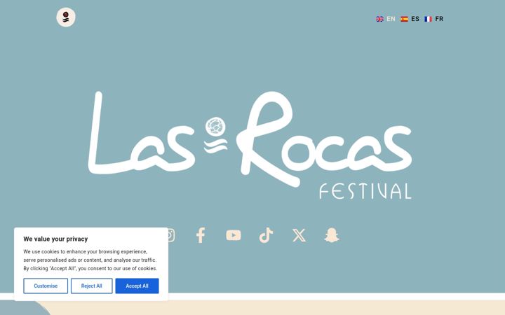 Screenshot of lasrocasfestival.es