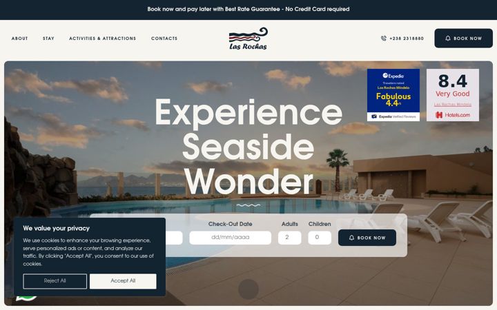 Screenshot of lasrochasmindelo.com