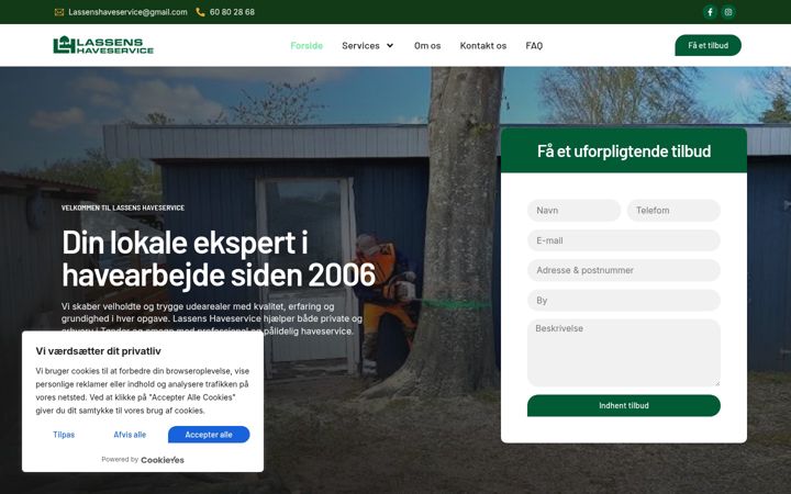 Screenshot of lassens-haveservice.dk