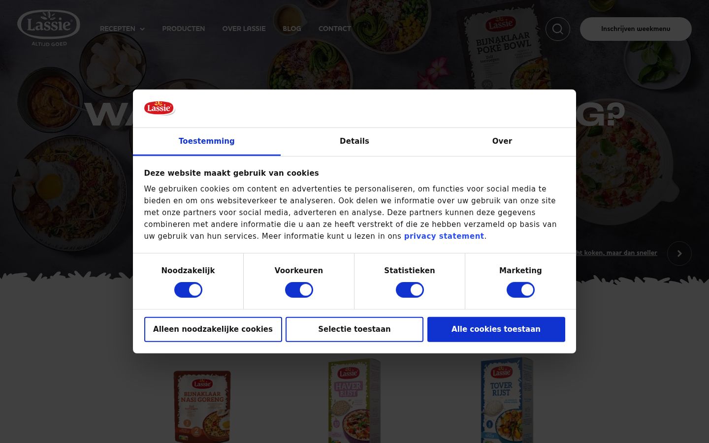 Zrzut ekranu banera zgody wyświetlanego przed jakąkolwiek interakcją