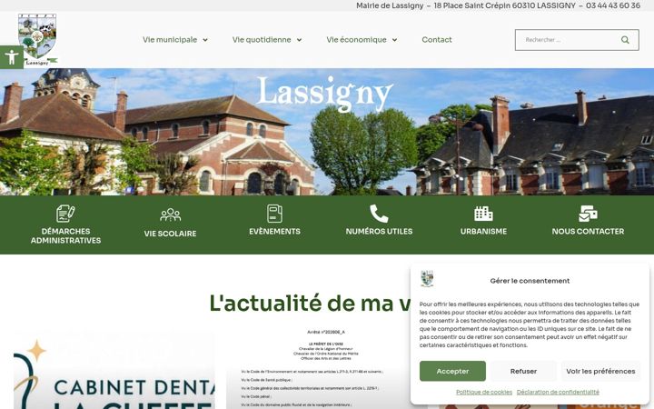 Screenshot of lassigny.fr