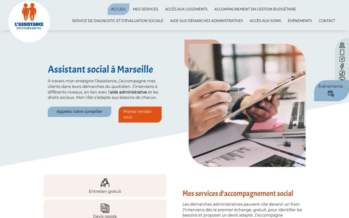 Screenshot of lassistance.fr