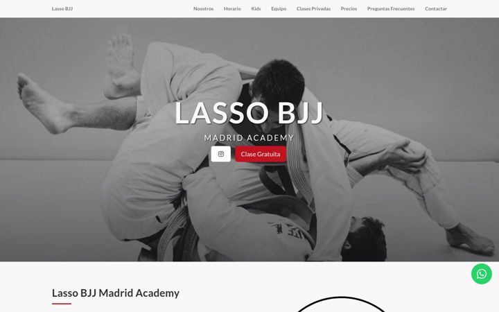 Screenshot of lassobjjmadrid.com