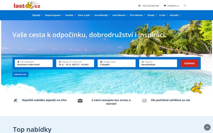 Screenshot of last.cz