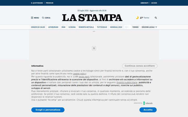 Screenshot of lastampa.it