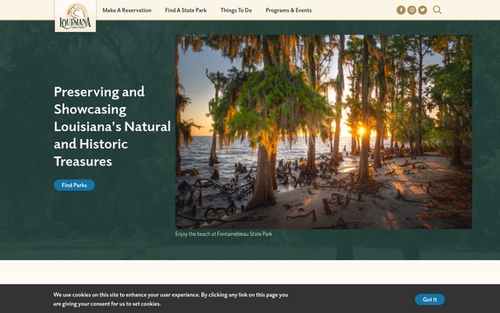 Screenshot του lastateparks.com