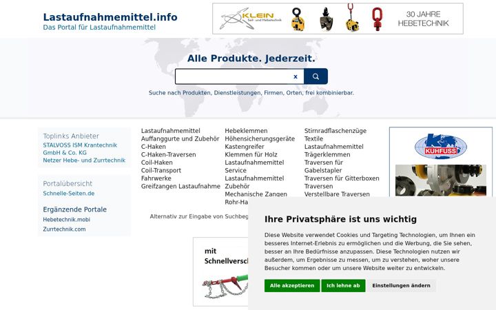 Screenshot of lastaufnahmemittel.info