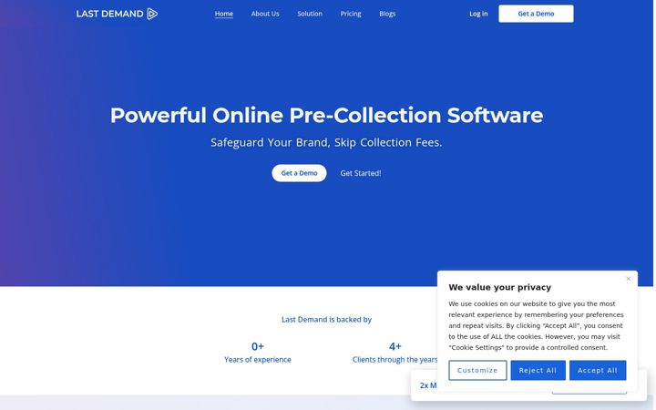 Screenshot of lastdemand.com