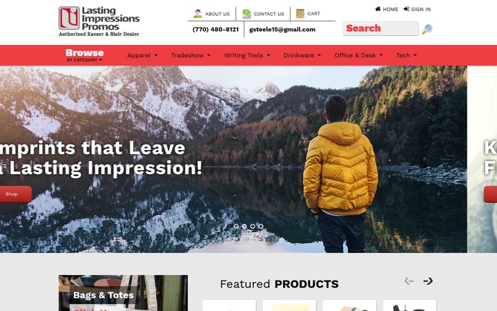 Screenshot of lastingimpressionspromos.com