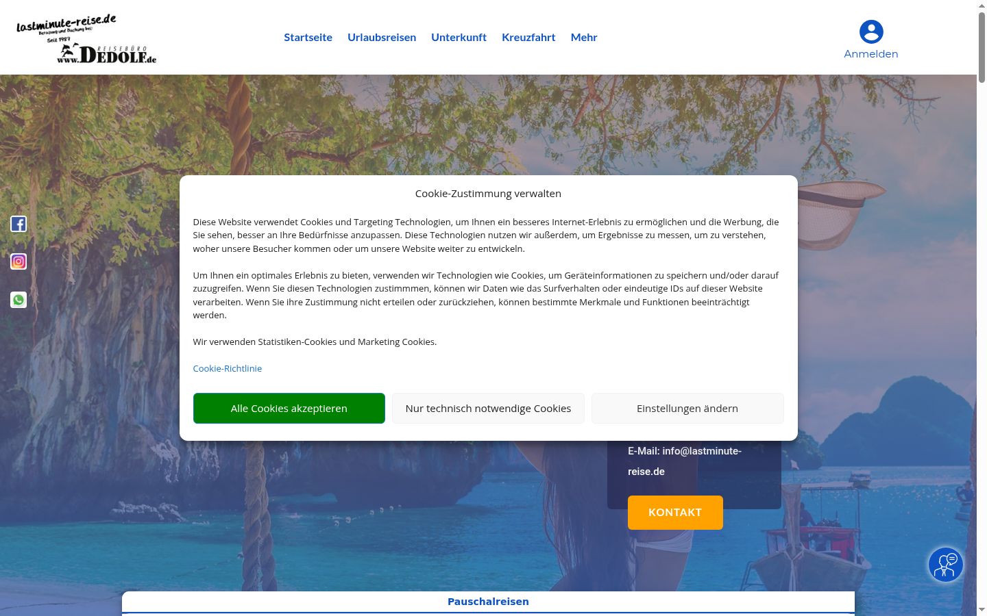 Screenshot tal-banner tal-kunsens muri qabel kwalunkwe interazzjoni