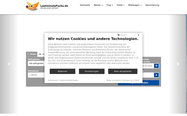 Screenshot of lastminutefuchs.de