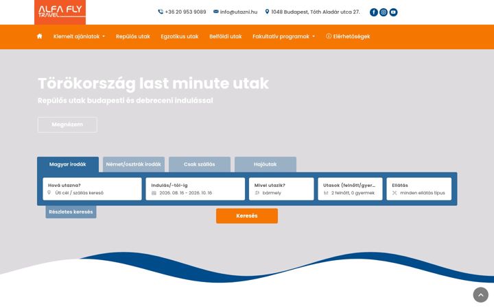 Screenshot of lastminuteiroda.hu