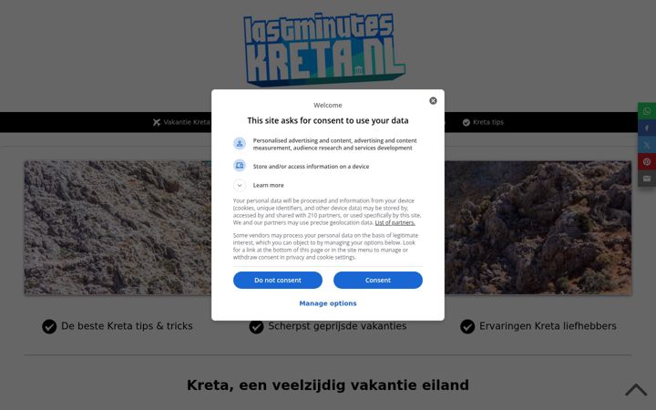 Screenshot of lastminuteskreta.nl