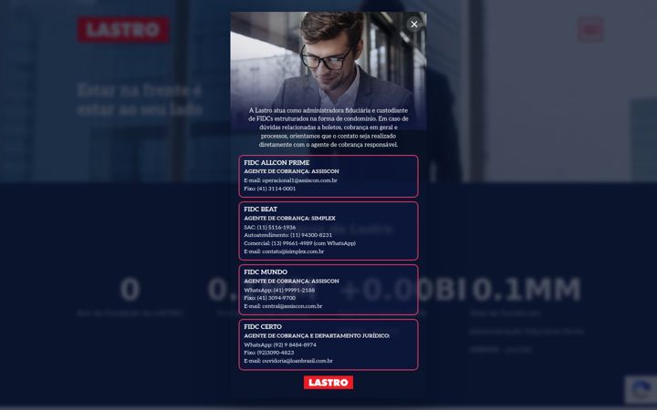 Screenshot of lastro.com.br