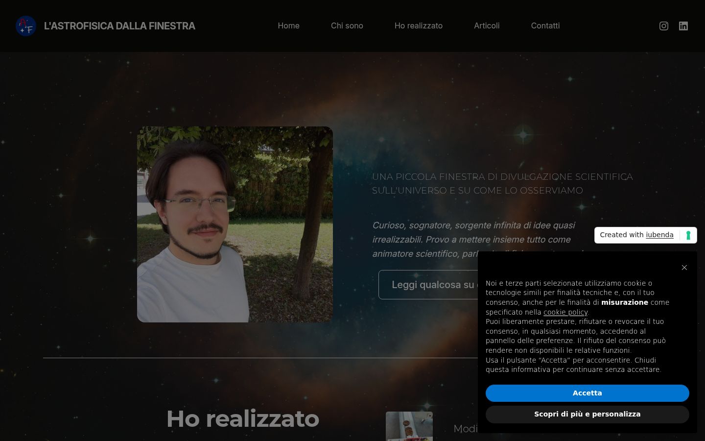 Screenshot of the consent banner shown before any interaction