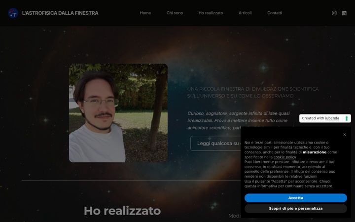 Screenshot of lastrofisicadallafinestra.it