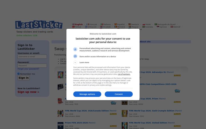Screenshot of laststicker.com