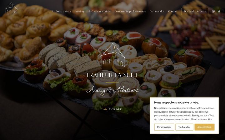 Screenshot of lasuite-traiteur.com