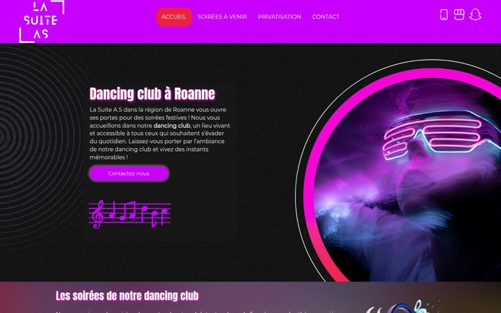 Screenshot of lasuiteas-dancingclub.fr