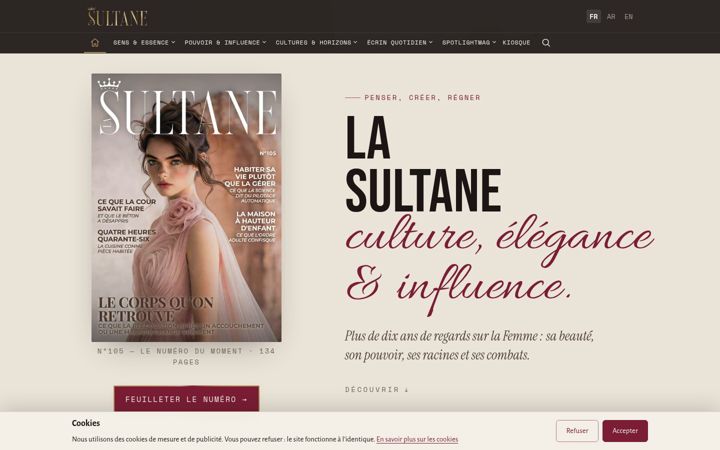 Screenshot of lasultanemag.com