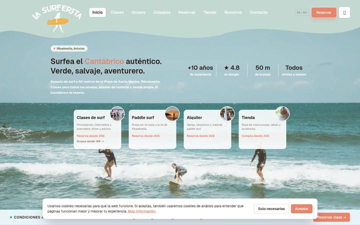 Screenshot of lasurferita.com