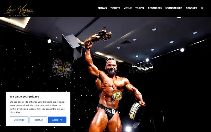 Screenshot of lasvegasbodybuilding.net