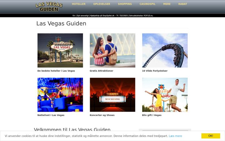 Screenshot of lasvegasguiden.dk