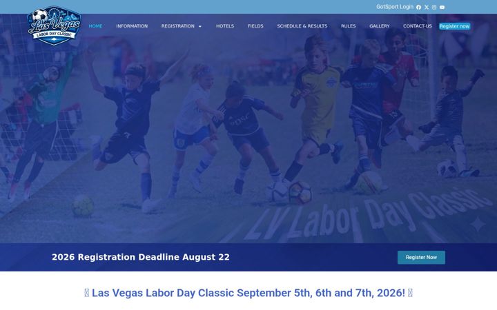 Screenshot of lasvegaslabordayclassic.com