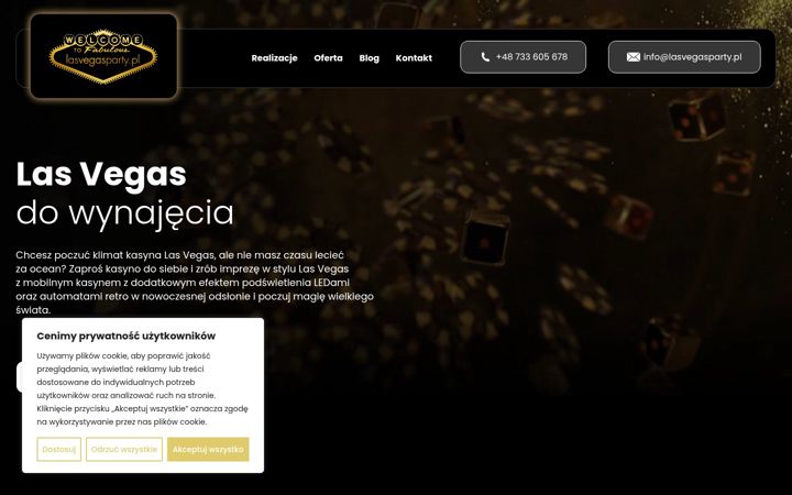 Screenshot of lasvegasparty.pl