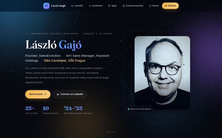 Screenshot of laszlogajo.com