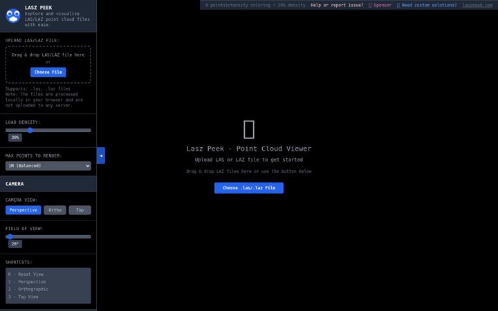Screenshot of laszpeek.com