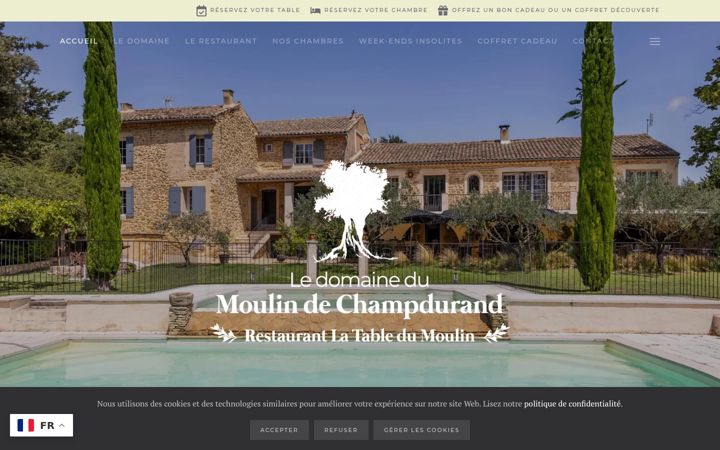 Screenshot of latabledumoulin.net