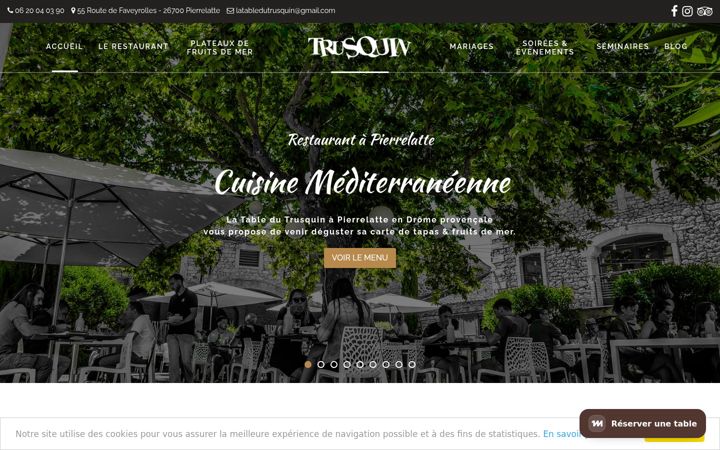 Screenshot of latabledutrusquin.fr