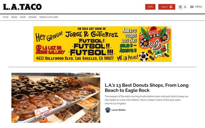 Screenshot of lataco.com
