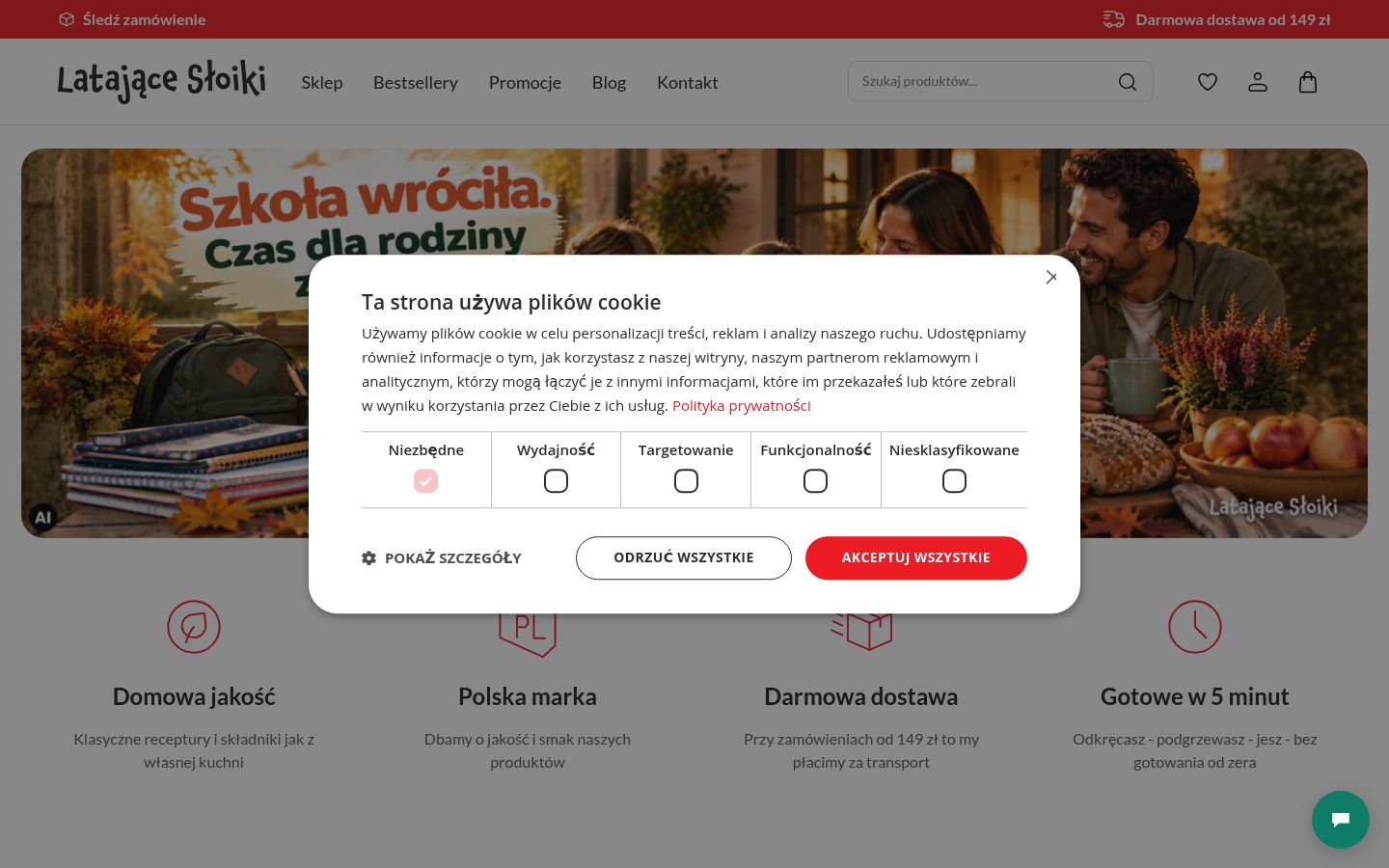 Captură de ecran a bannerului de consimțământ afișat înainte de orice interacțiune