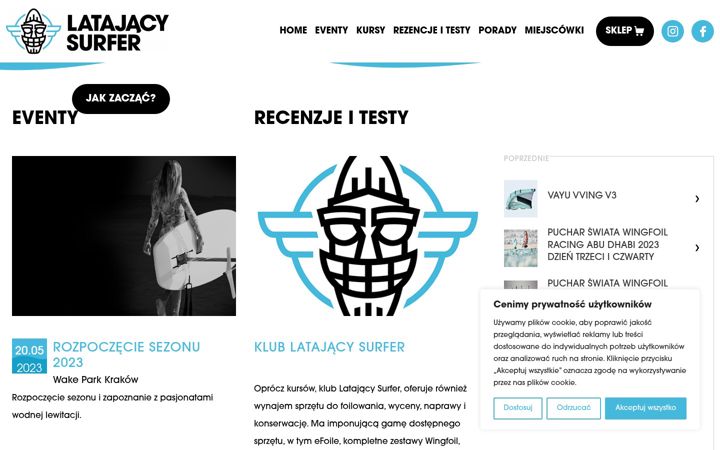 Screenshot of latajacysurfer.pl