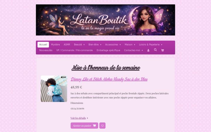 Screenshot of latanboutik.fr