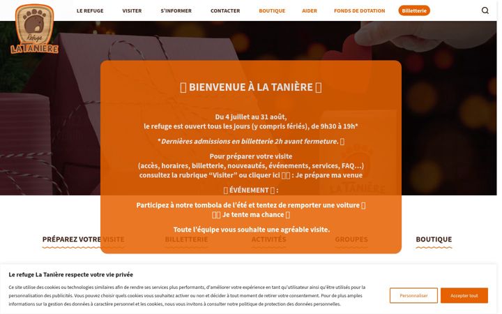 Screenshot of lataniere-refuge.fr