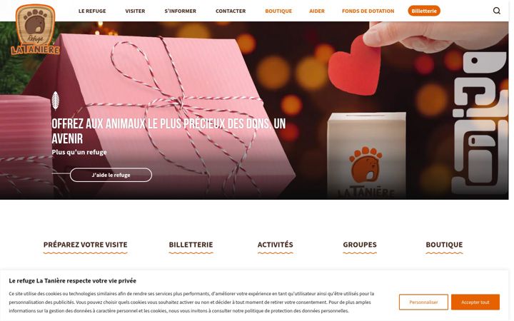 Screenshot of lataniere-zoorefuge.fr